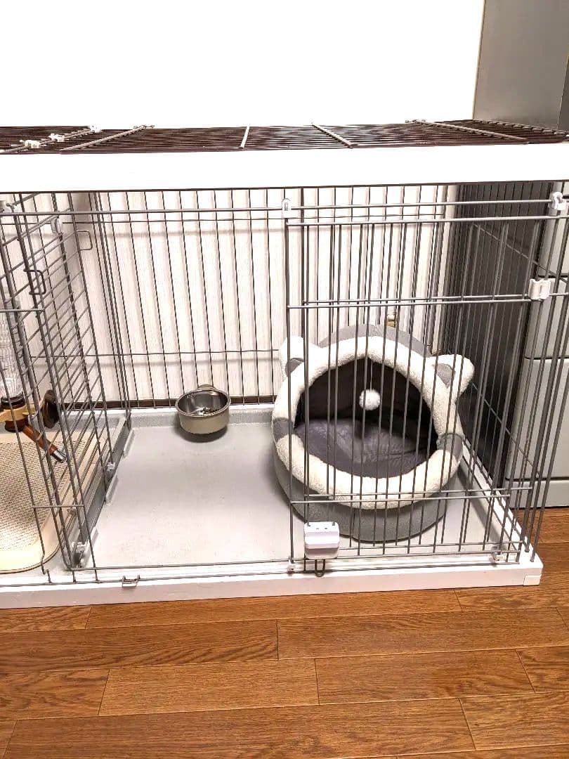 【犬用ケージ☆屋根付き】 ペティオドックルームサークルワイド☆トイレスペース分離