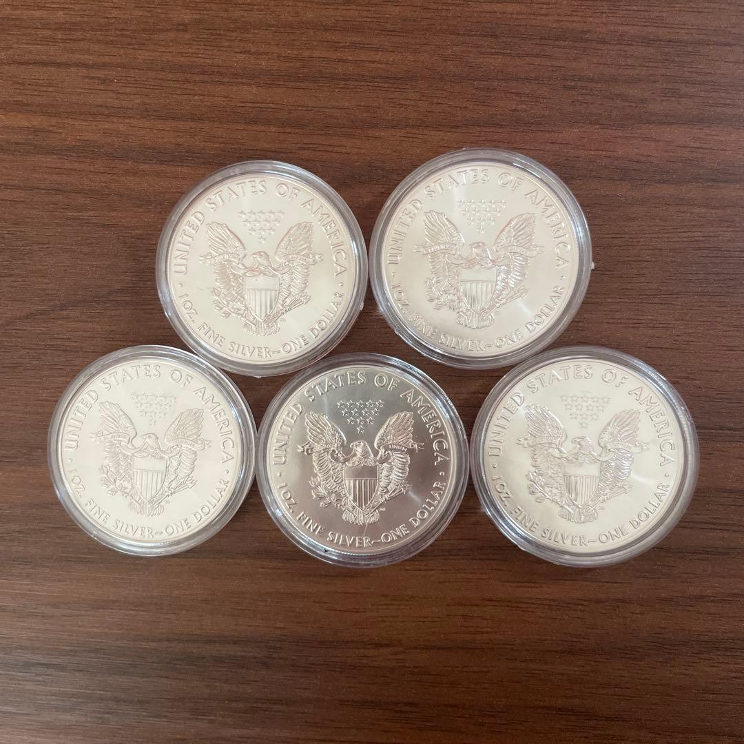 アメリカンイーグル　1オンス銀貨 2020年5枚セット