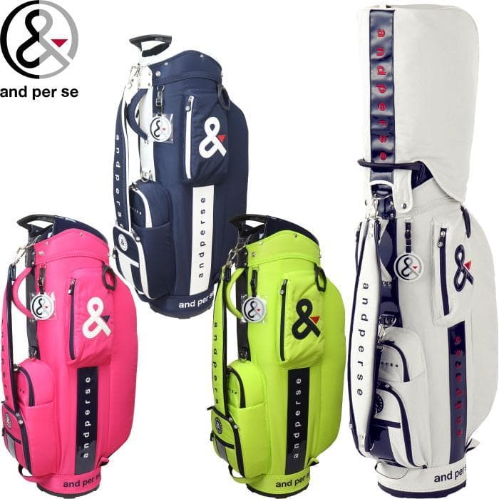 新品 and per se アンパスィ キャディバッグ AUS7305 ホワイト