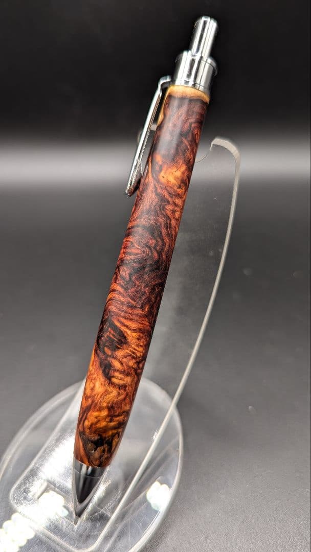 420ペン工房翌檜　極上　ホンジュラスローズウッド　瘤杢　木軸シャーペン