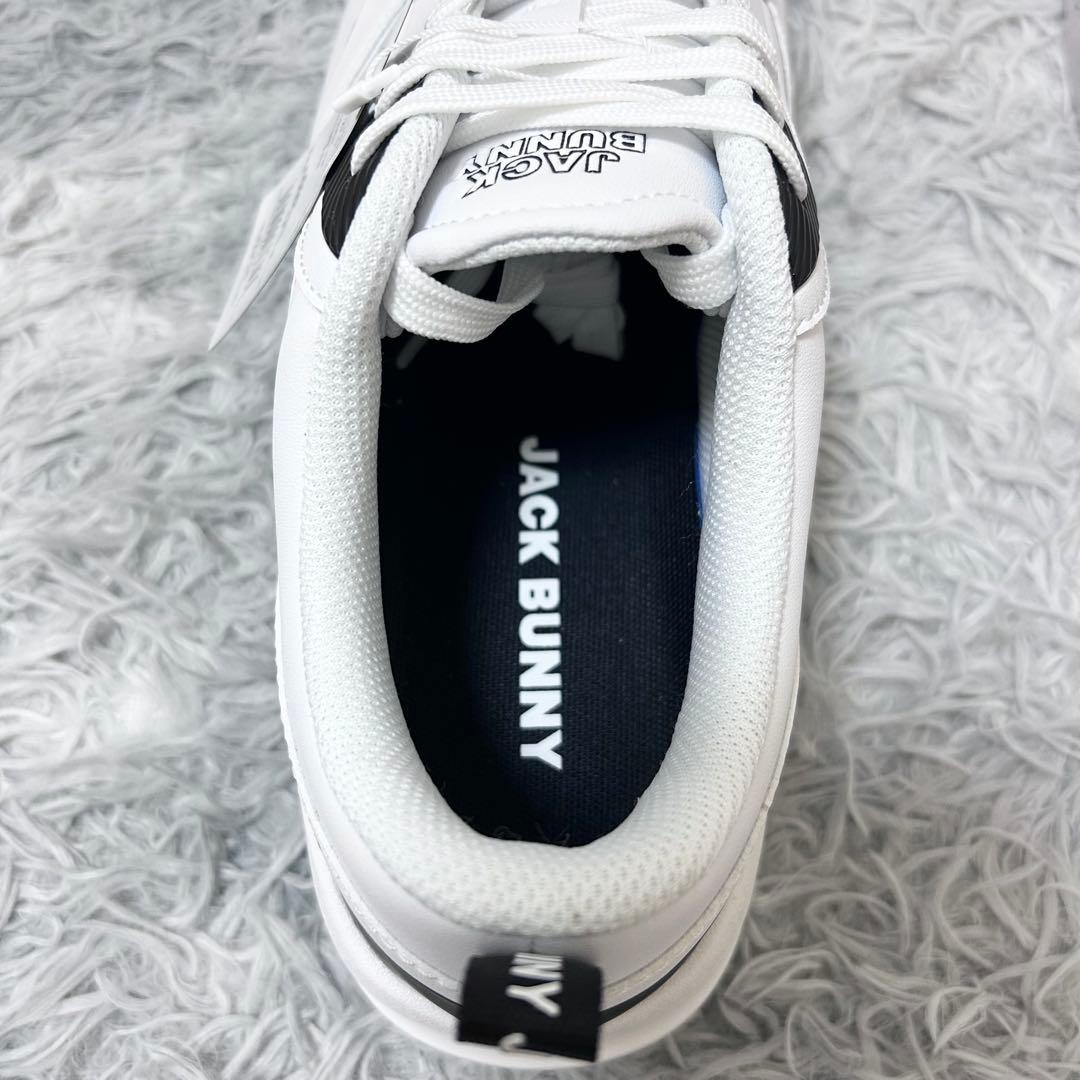 新品　訳あり　ジャックバニー　ゴルフシューズ　ホワイト　ブラック　スパイクレス