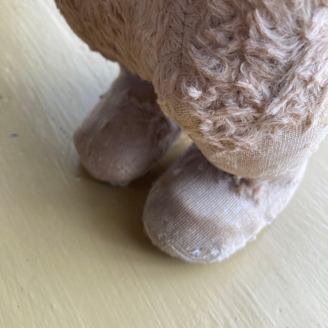 フランス　アンティーク　ベージュの猫のぬいぐるみ