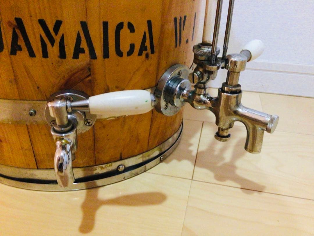 業務用 アンティーク 氷冷式アイスコーヒーサーバー 木樽型 店舗什器