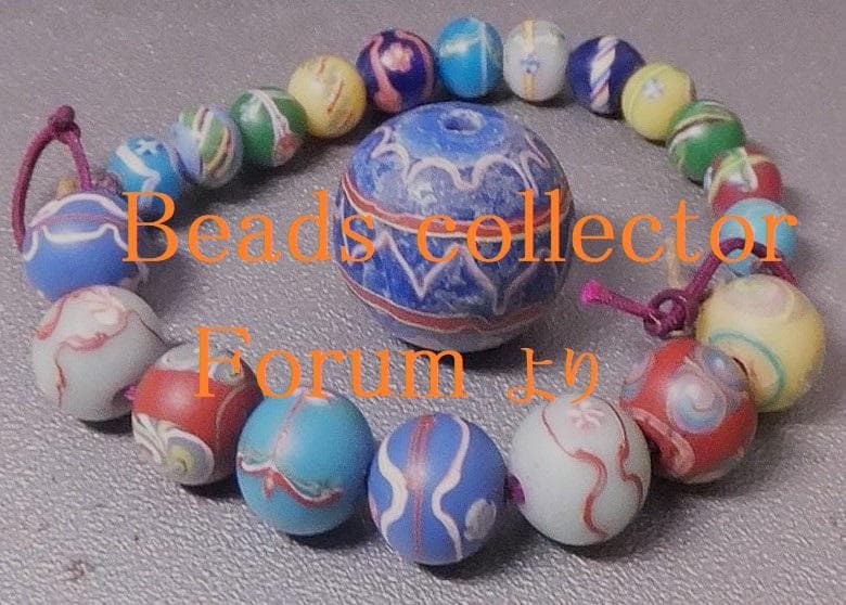 【なまひよ】アンティーク　和玉　ひと繋ぎ　江戸とんぼ玉