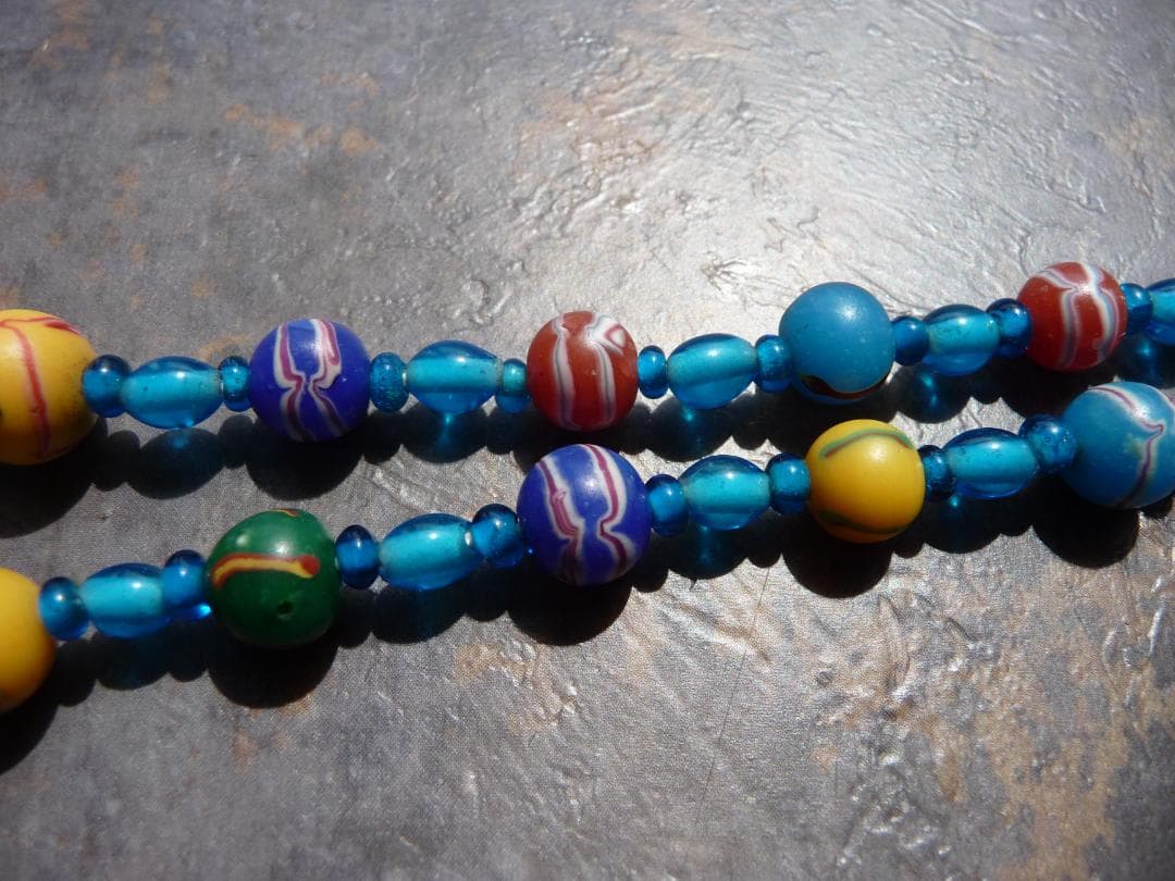 【なまひよ】アンティーク　和玉　ひと繋ぎ　江戸とんぼ玉