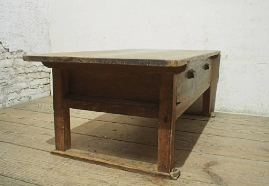 1070 ヴィンテージ　杉の文机　ローテーブル　引き出し　古家具　古道具　レトロ