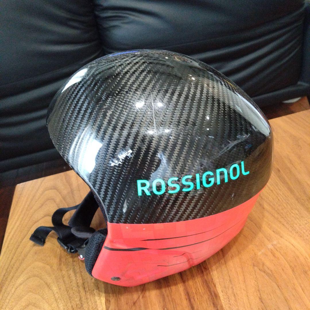 ROSSIGNOL スキー用ヘルメット カーボンブラック/レッド　fis対応
