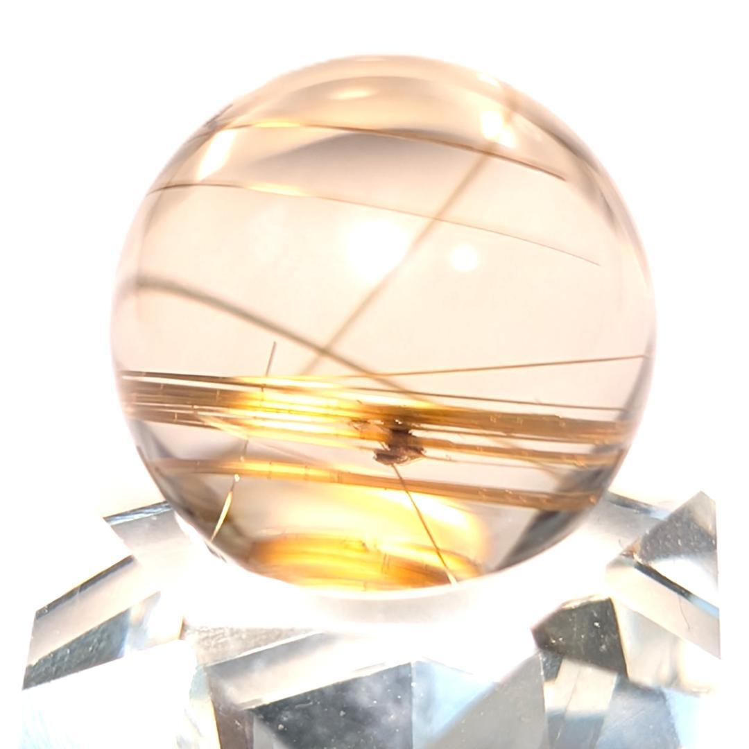 一点物 タイガータイチンルチルスフィア 18ミリ クリスタル台座 最強金運