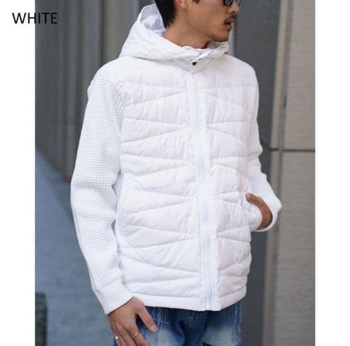 LUXE/R GOLF ダウンフェザーワッフル切替えパーカー45763WHL②