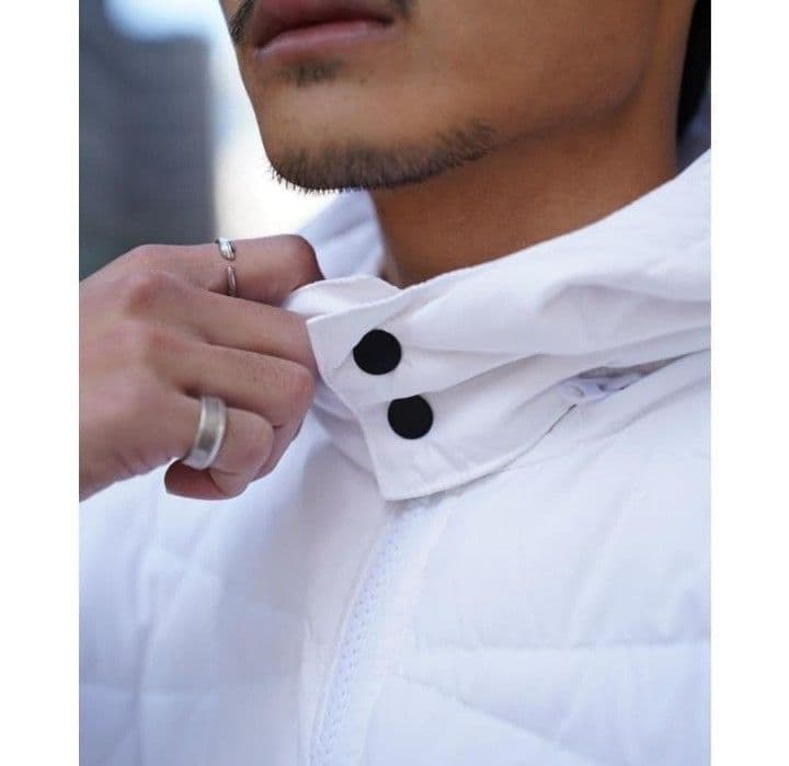 LUXE/R GOLF ダウンフェザーワッフル切替えパーカー45763WHL②