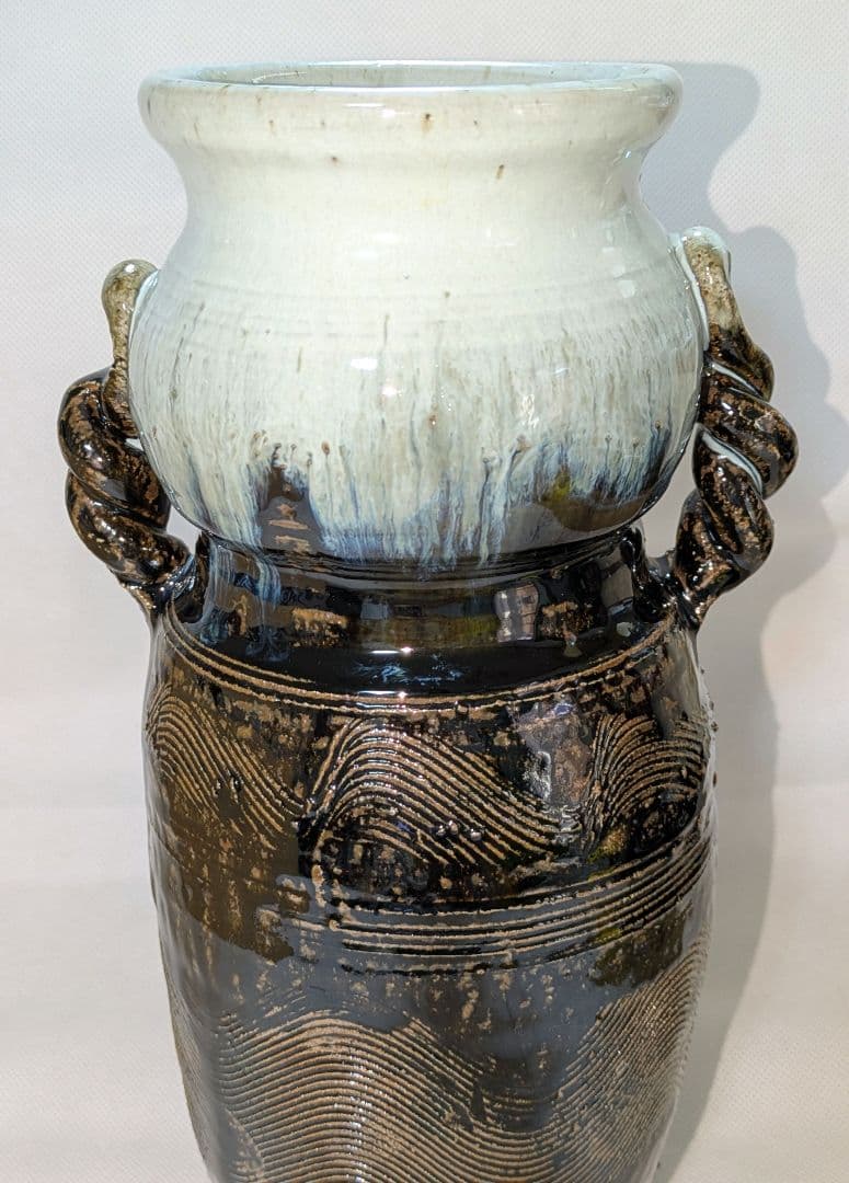 唐津焼　山口康雲　久峰陶苑　朝鮮唐津　花入れ　花瓶　花生け　フラワーベース　花器