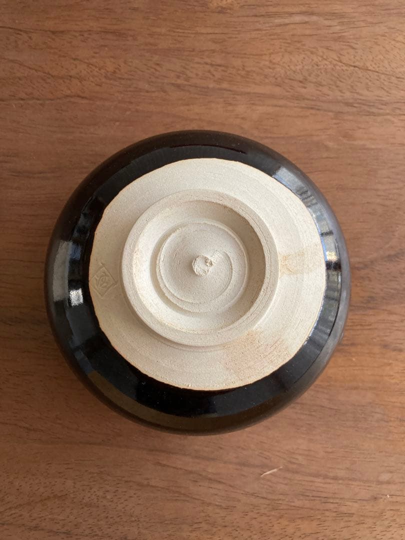 お抹茶　茶碗　茶道　黒釉