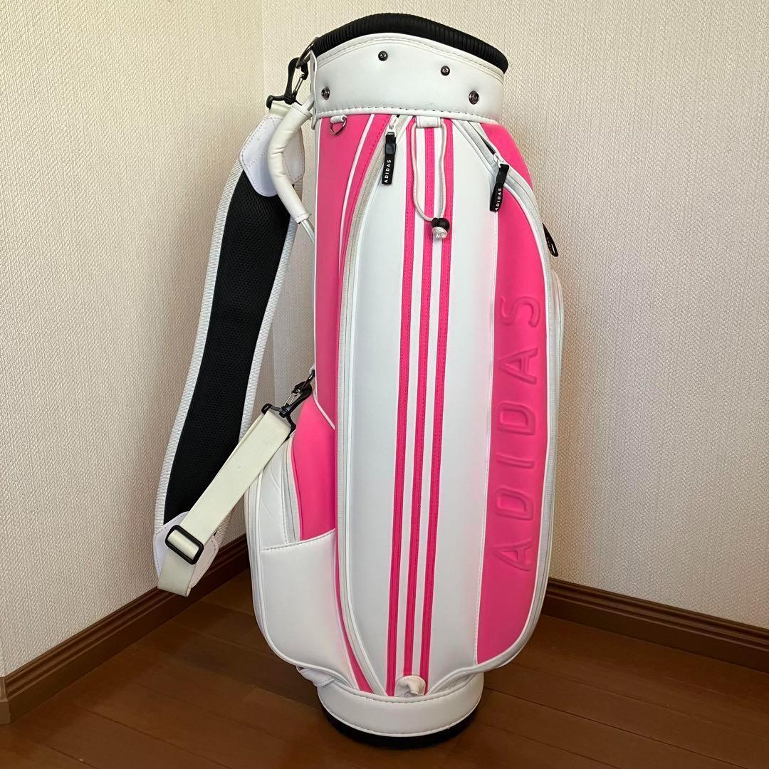 AB-118 アディダス キャディバッグ ピンク×ホワイト ※訳あり 送料無料