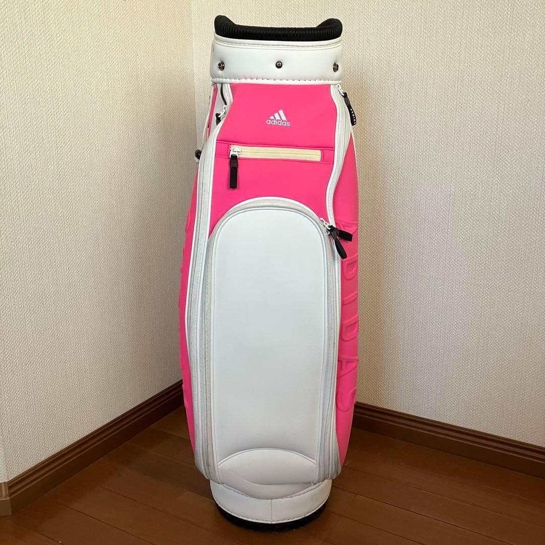 AB-118 アディダス キャディバッグ ピンク×ホワイト ※訳あり 送料無料