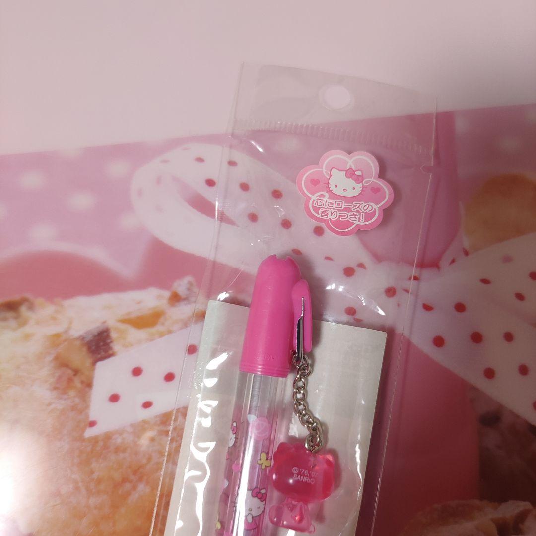 ハローキティ シャープペンシル ピンク　サイドノック　ローズの香りつき