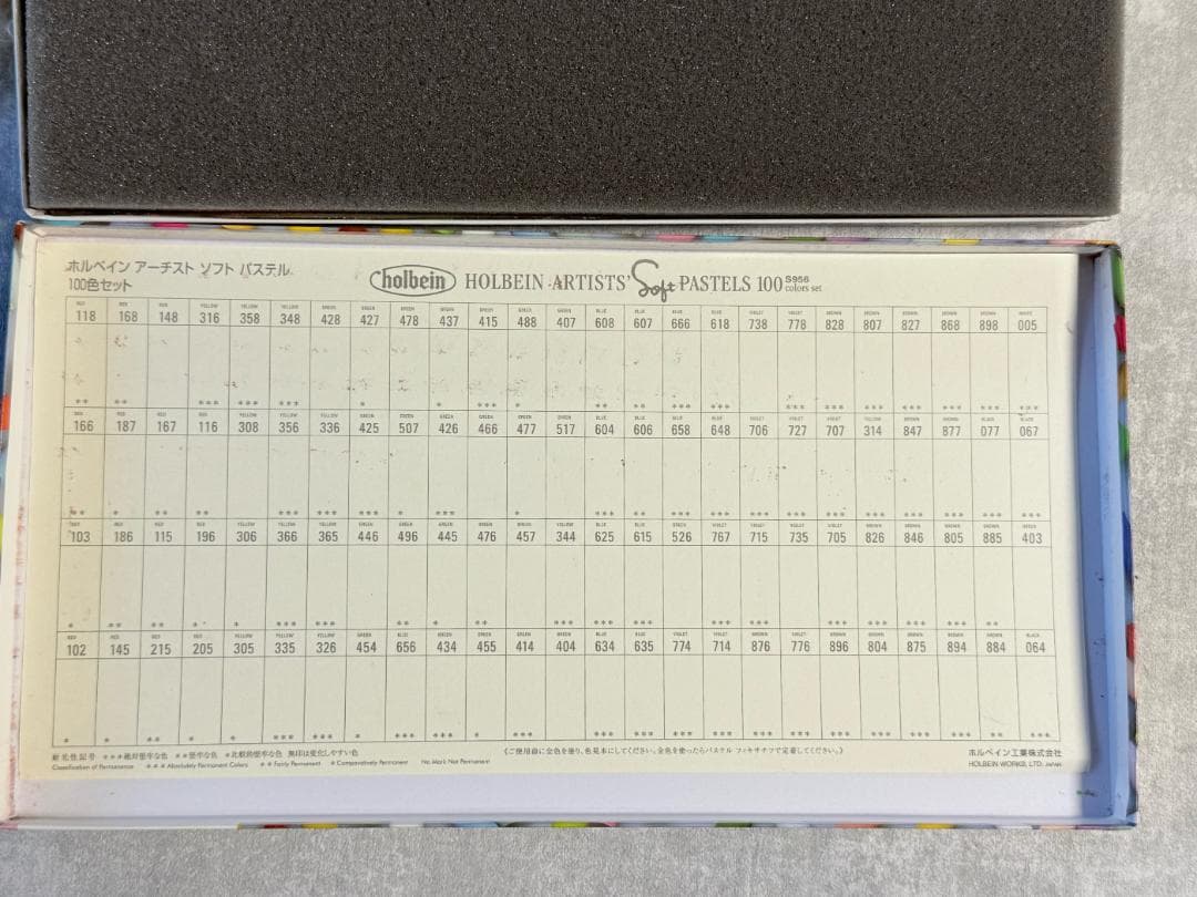 ホルベイン アーチスト ソフトパステル 100色セット　956　①
