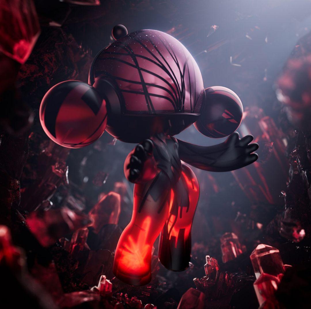 MEGA a SKULLPANDA1000%Red Crystal限定1300体