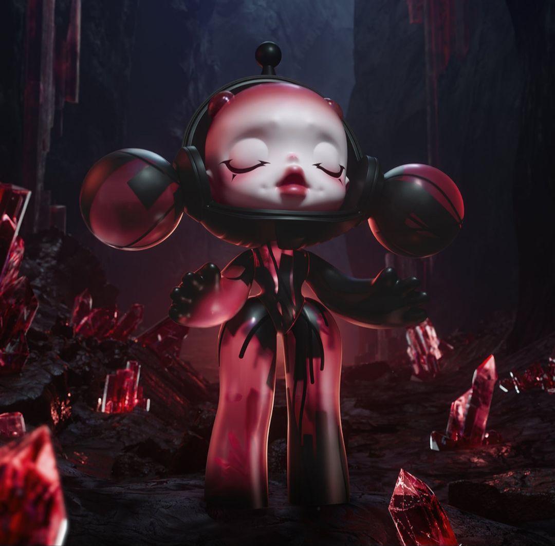 MEGA a SKULLPANDA1000%Red Crystal限定1300体