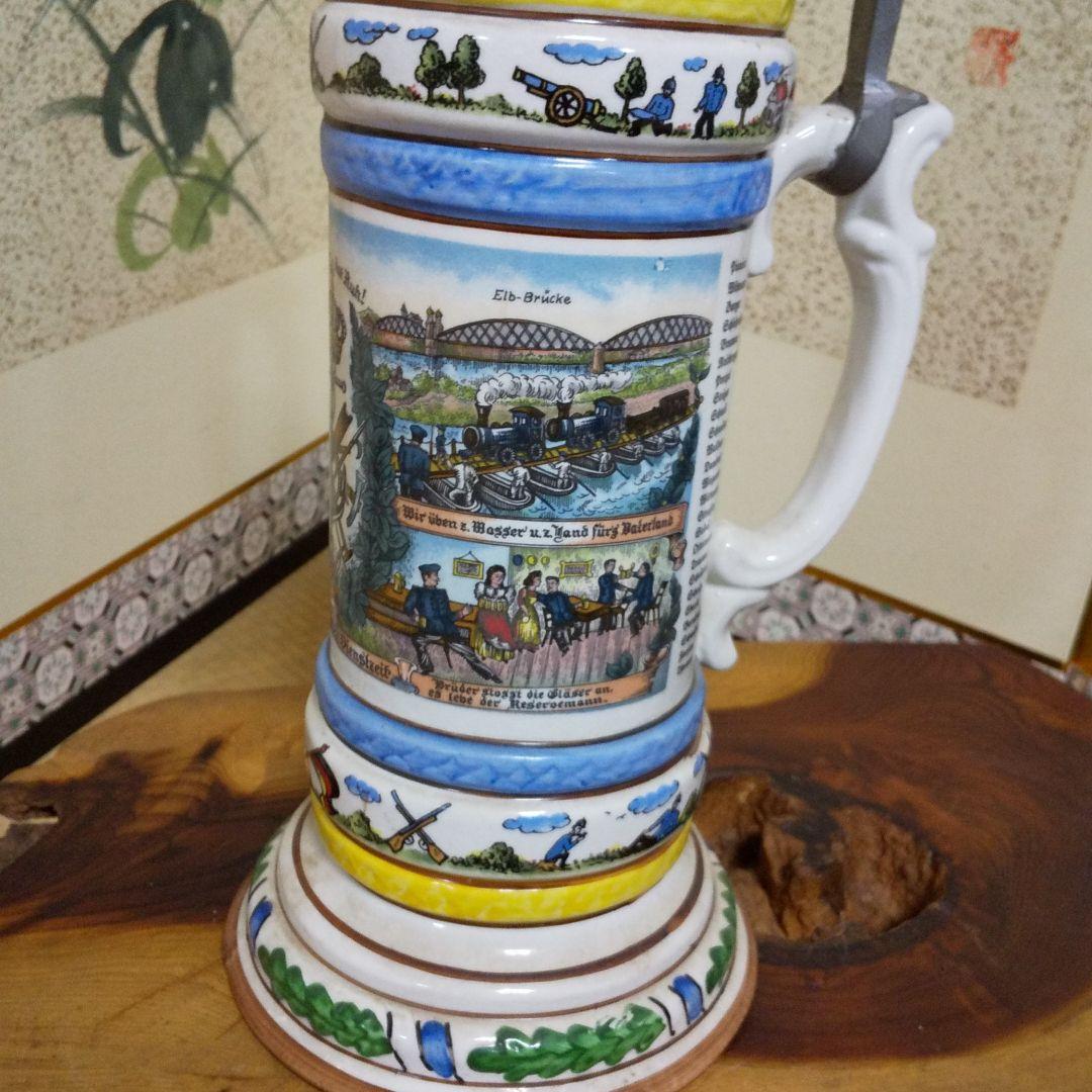 レア 陶器 蓋つきビアカップ ボトルケース