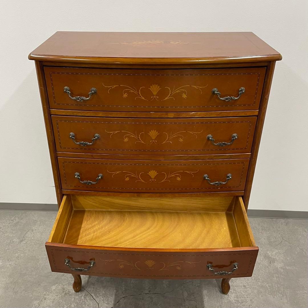 SNT1300 イタリア製 猫脚 チェスト 5段 クラシック アンティ