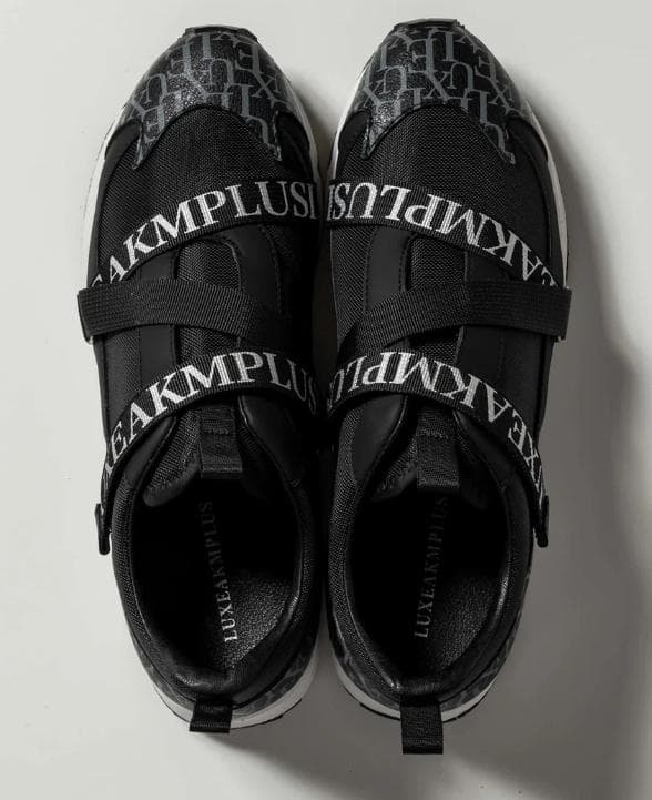 【新品】LUXEAKMPLUS ロゴテープゴルフシューズ 黒　29