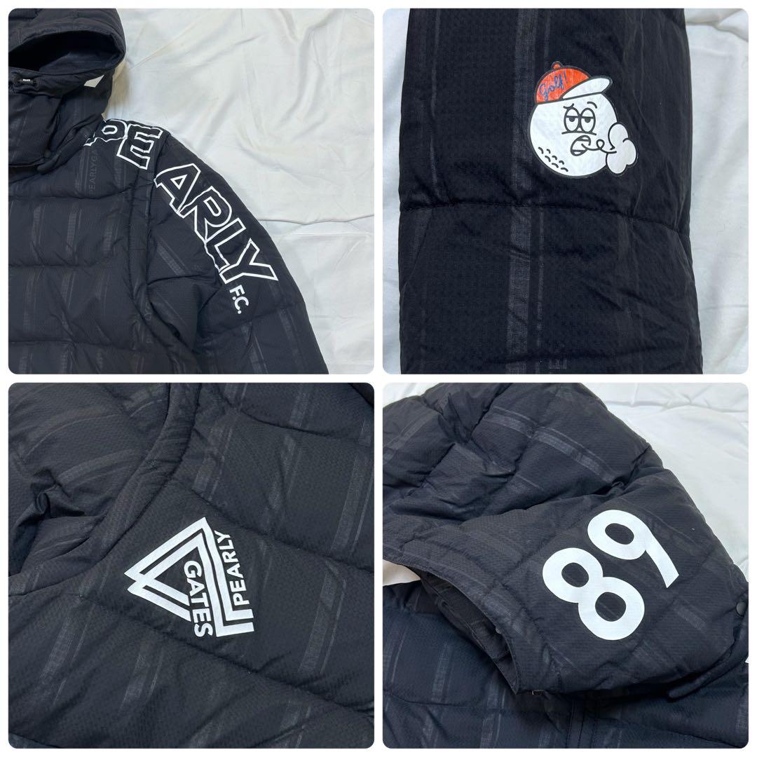 24s PEARLY GATES ストレッチ リボンストライプエンボス ダウン