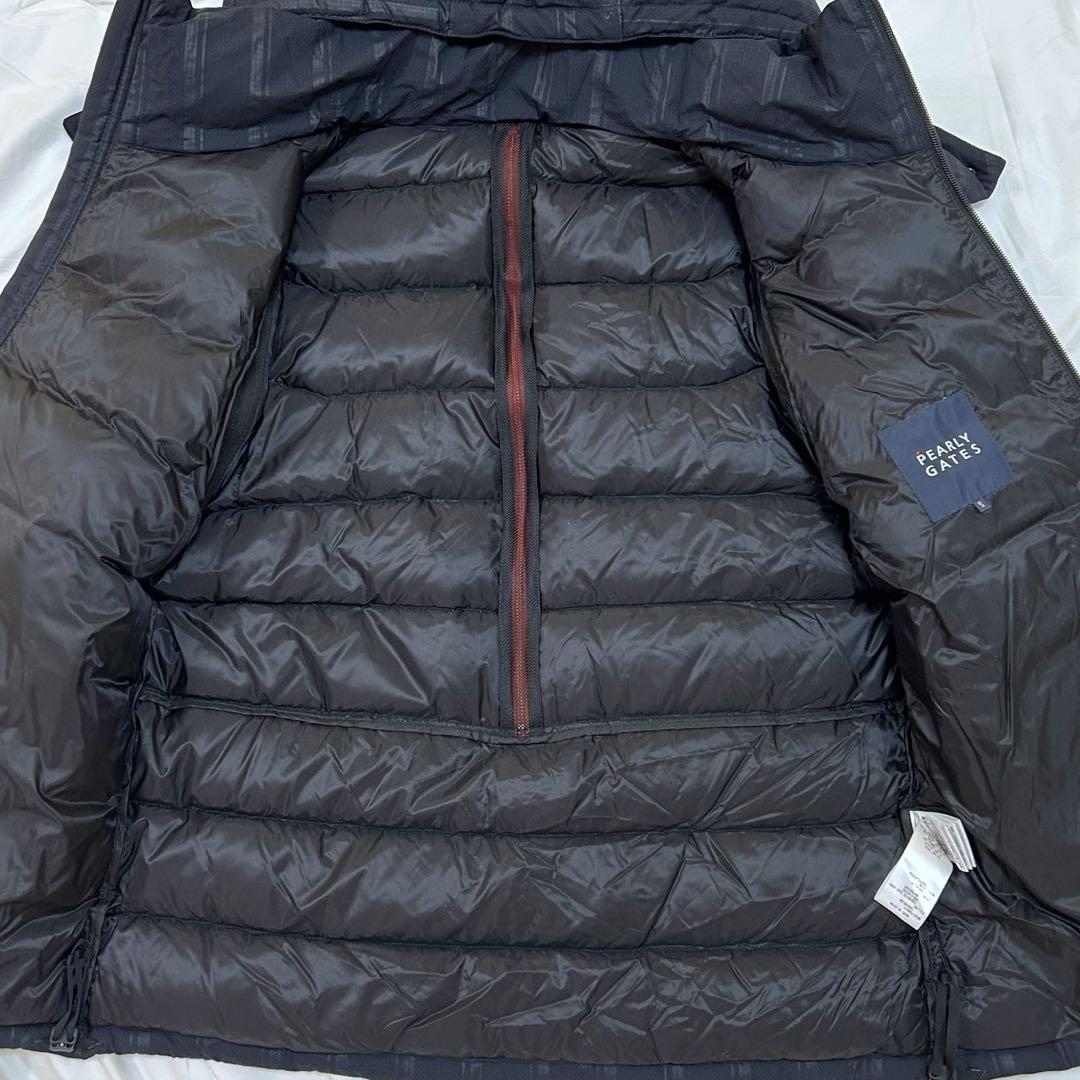 24s PEARLY GATES ストレッチ リボンストライプエンボス ダウン