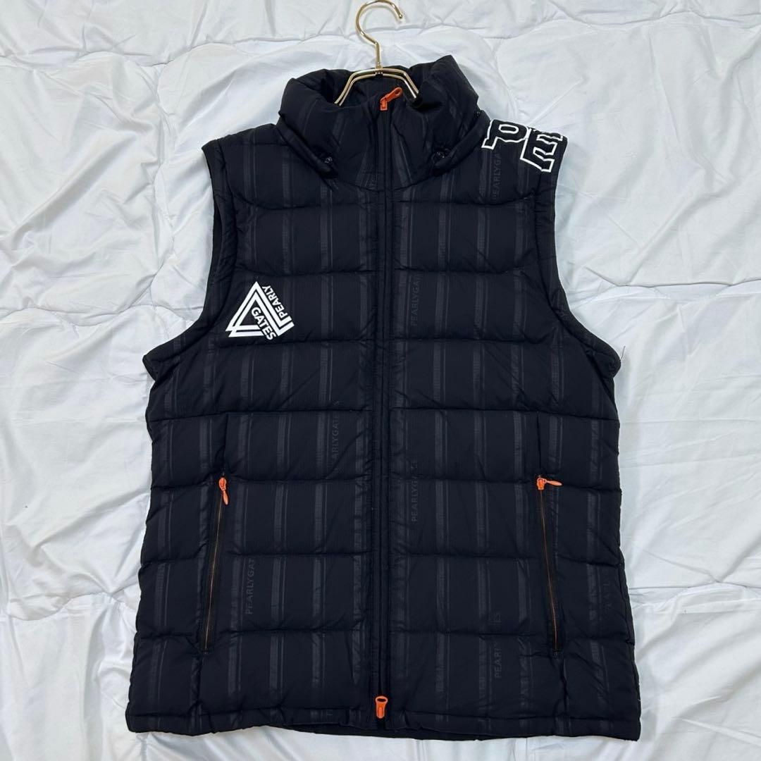 24s PEARLY GATES ストレッチ リボンストライプエンボス ダウン