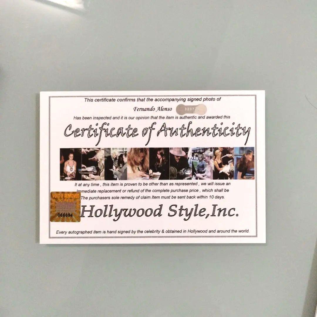 フェルナンド・アロンソ直筆サイン入り超大型写真…Fernando Alonso