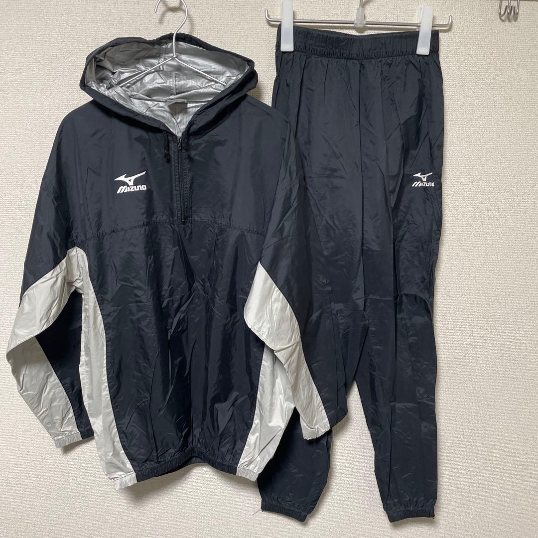 ミズノ(MIZUNO) サウナスーツ 減量着 ブラック×シルバー Mサイズ