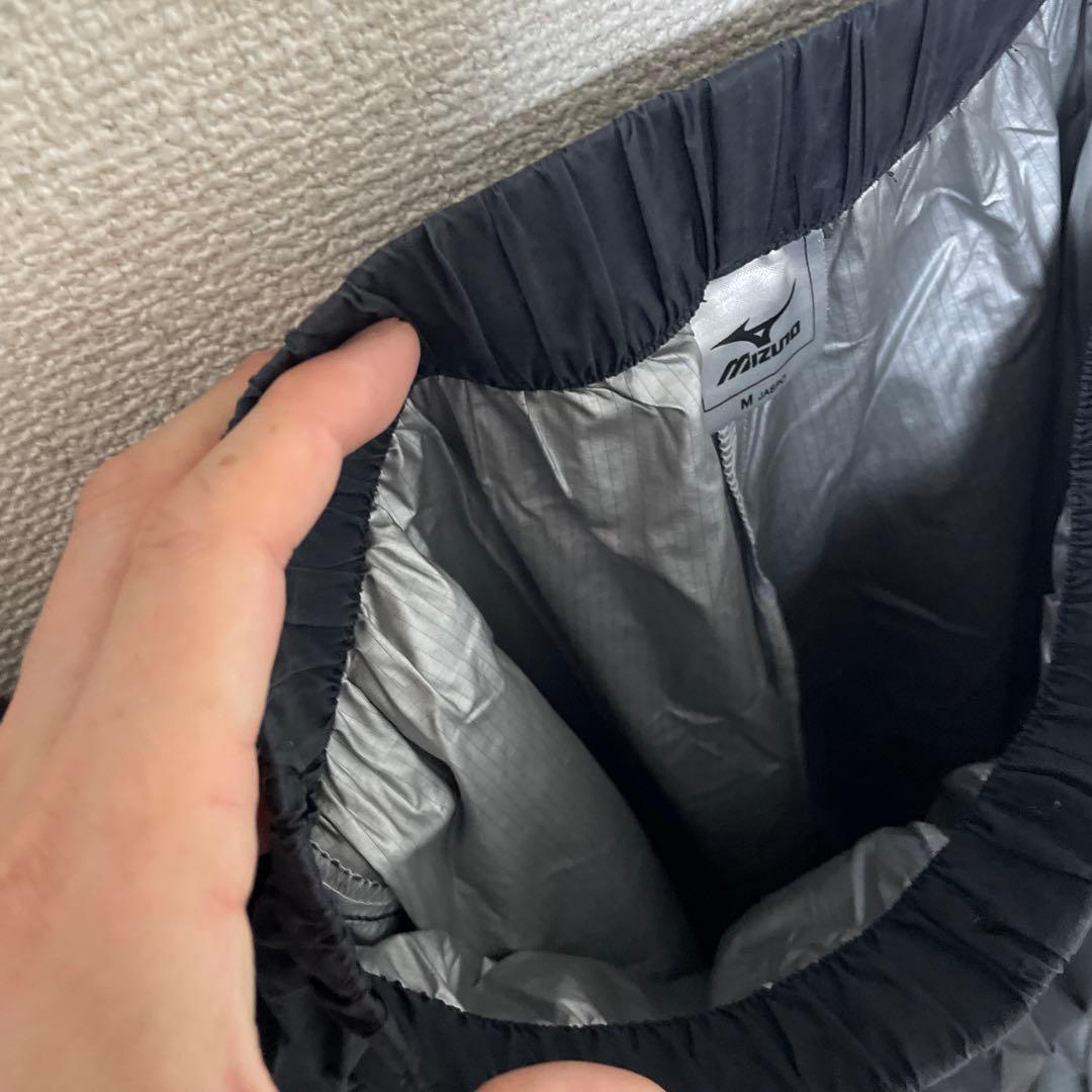 ミズノ(MIZUNO) サウナスーツ 減量着 ブラック×シルバー Mサイズ