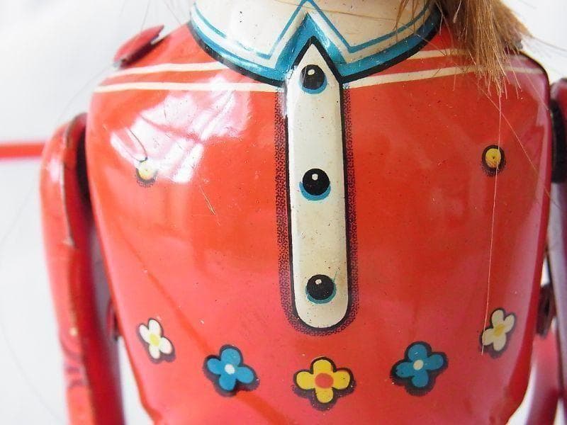 【美品】フラフープガール 1950年代 箱付き ゼンマイ ブリキ (検)ソフビ