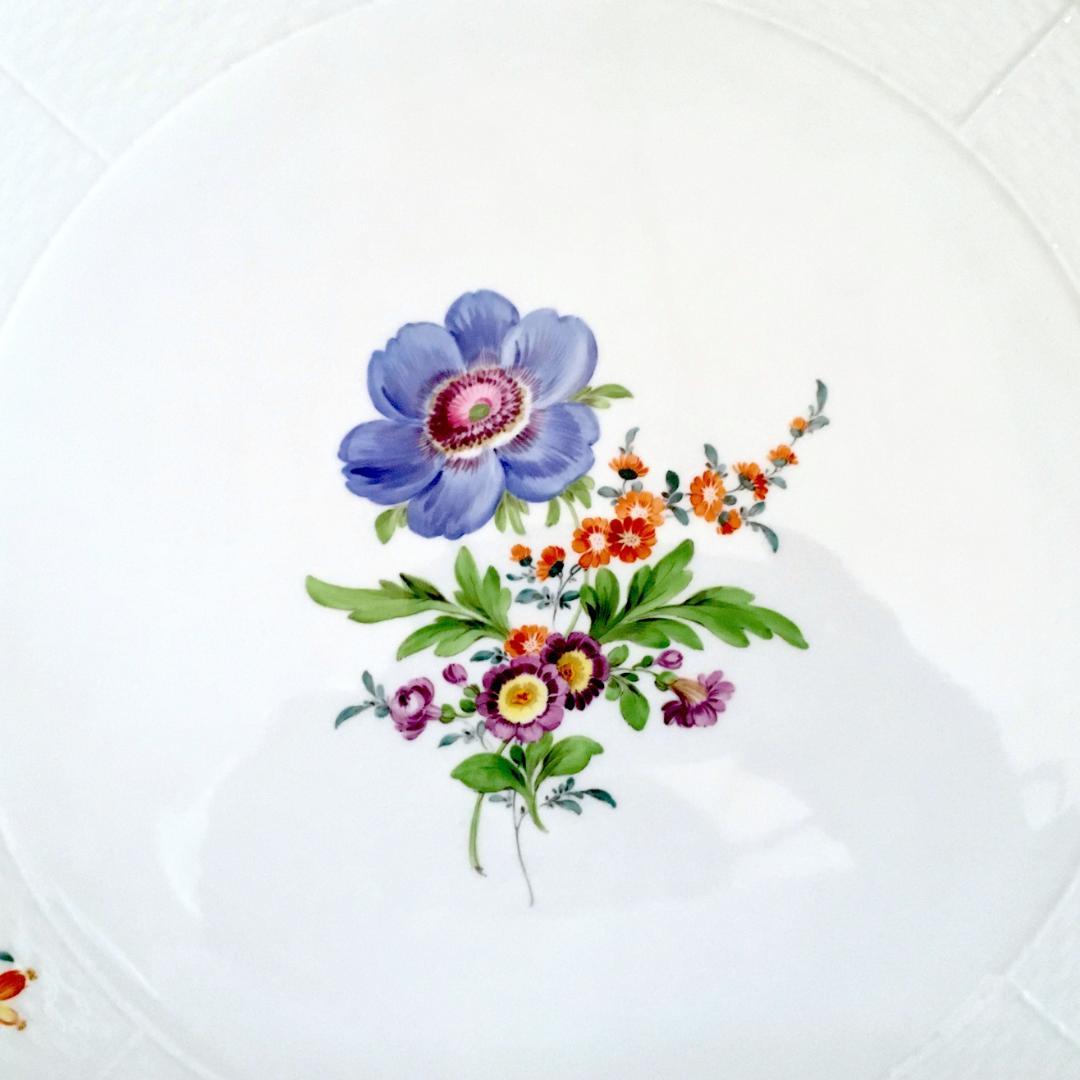 マイセン 金彩 花のブーケ文 アルトツィアレリーフ 絵皿 直径 35cm