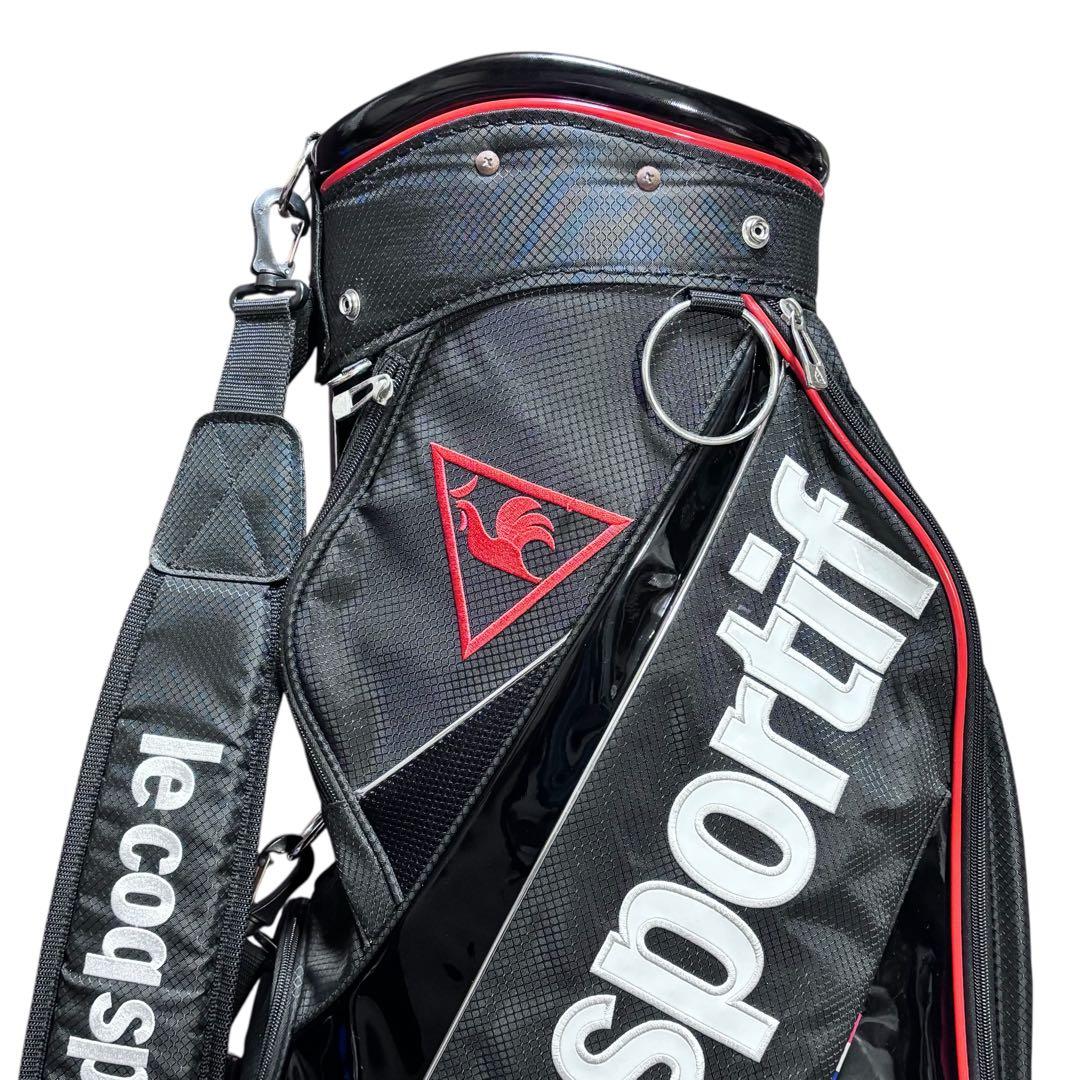 ルコックスポルティフ ゴルフ スタンドバッグ　ブラック/レッド 軽量