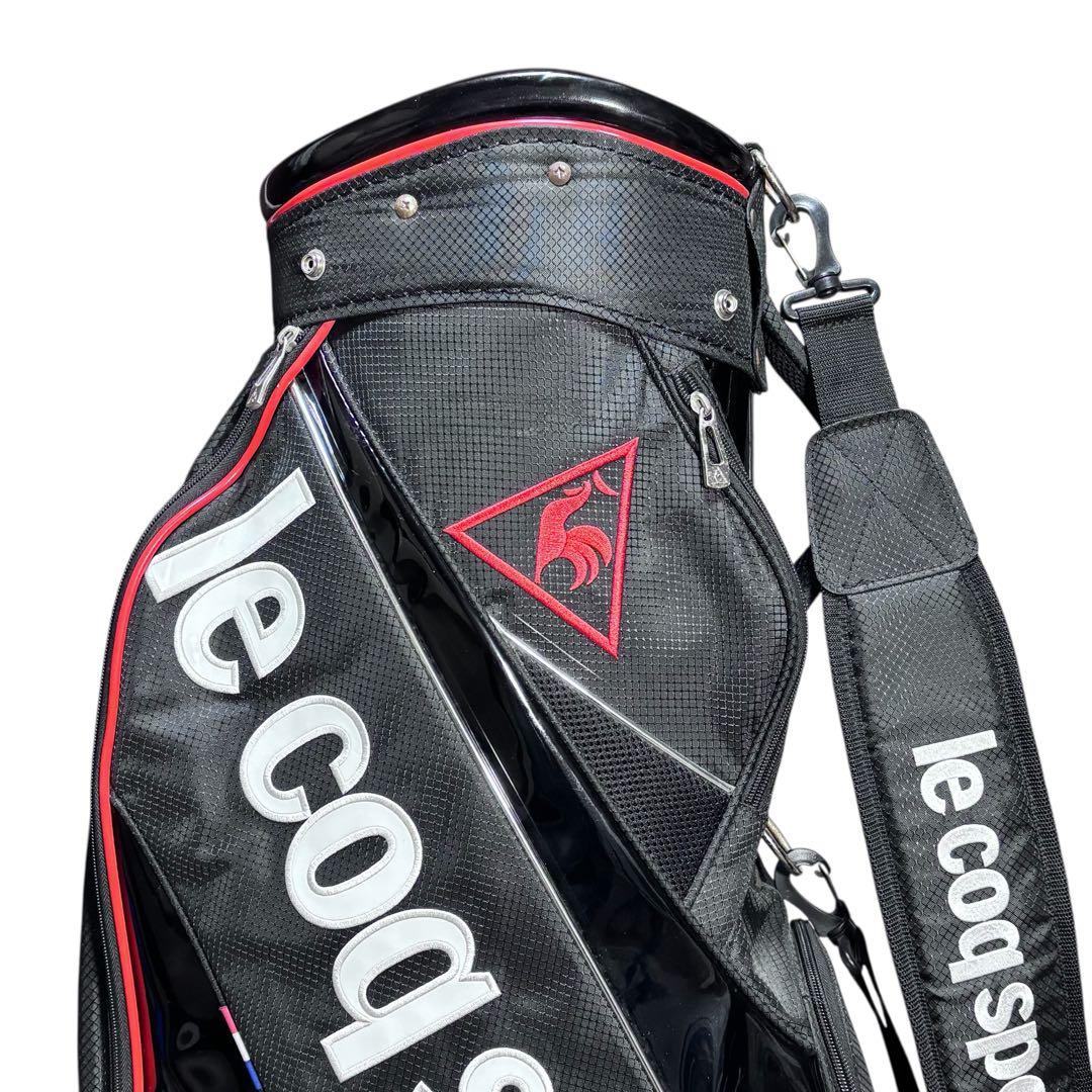 ルコックスポルティフ ゴルフ スタンドバッグ　ブラック/レッド 軽量