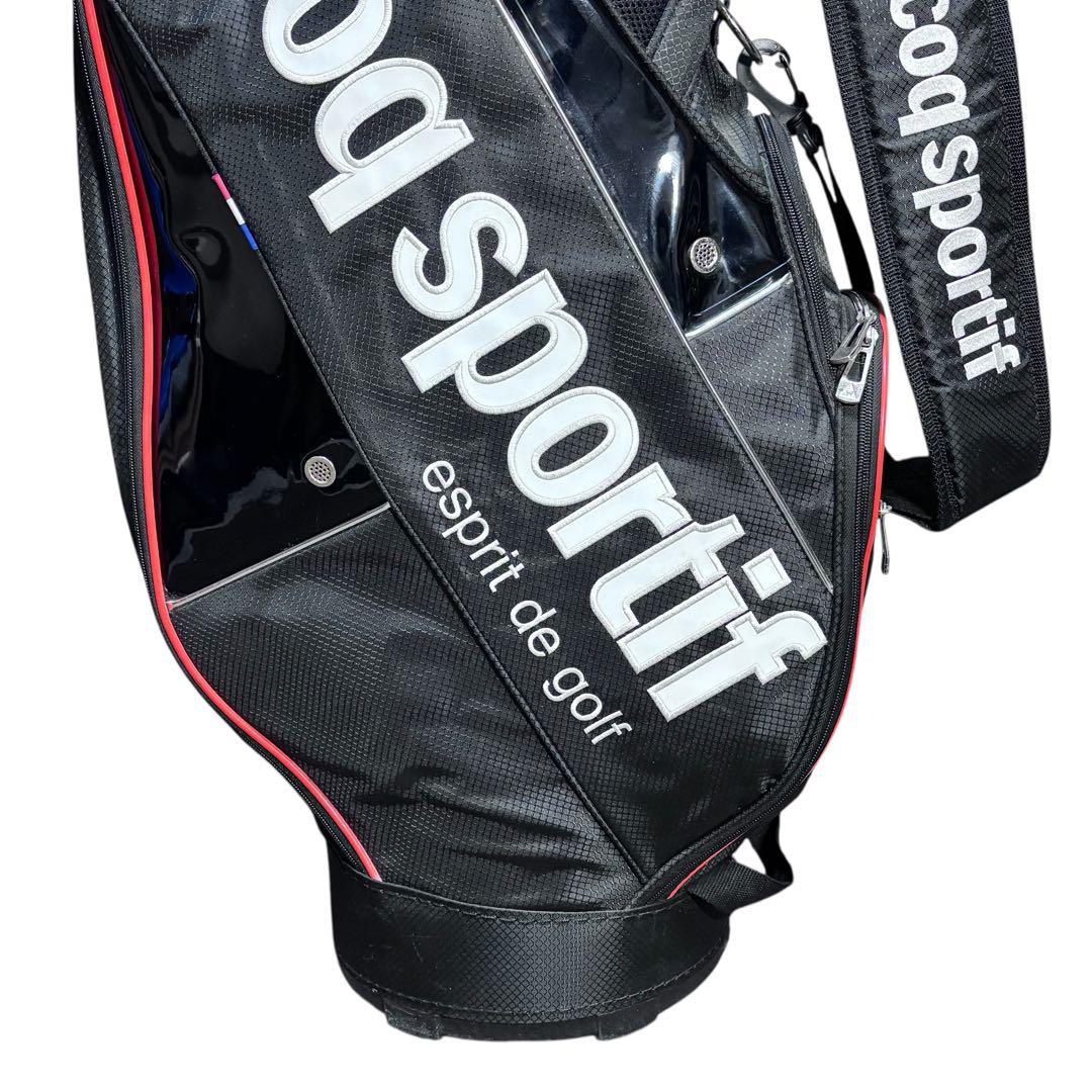 ルコックスポルティフ ゴルフ スタンドバッグ　ブラック/レッド 軽量