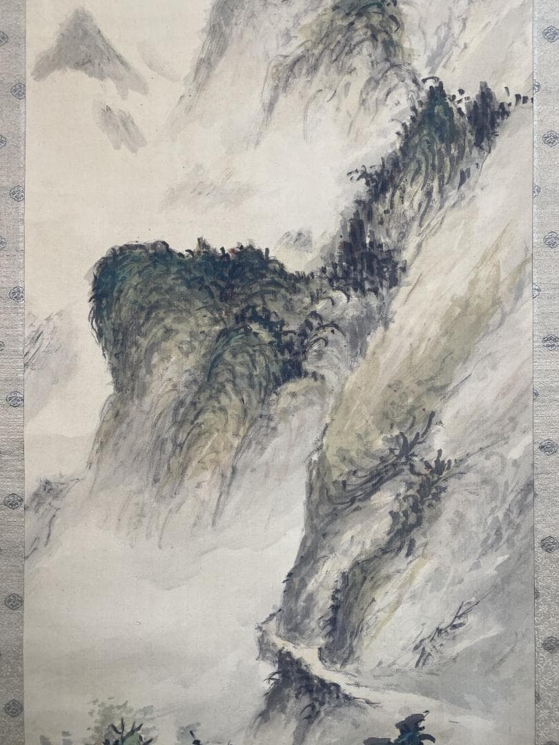 橋本独山 南苑老衲 山水図 新潟 臨済宗相国寺管長 富岡鉄斎師事 掛軸ZK28