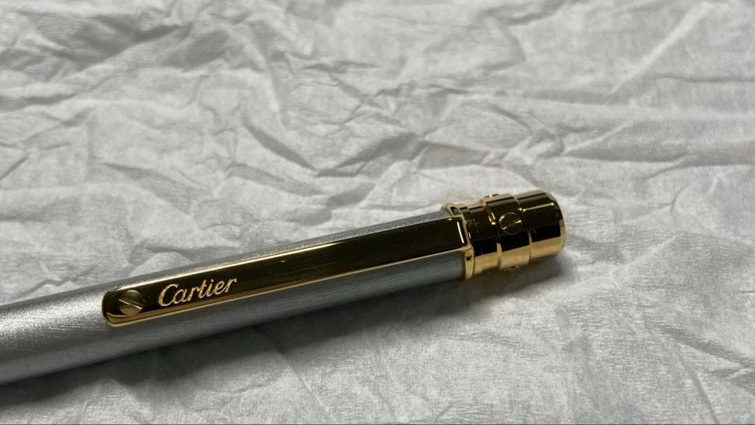 Cartier シルバーボールペン 専用ケース付き サントス ドゥカルティエ