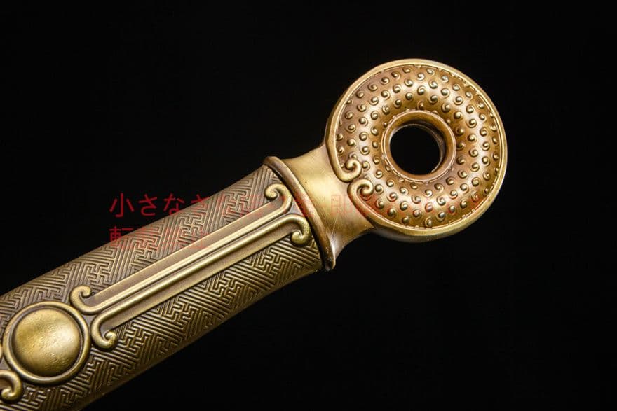 サンゴールド刺繍春刀-高性能マンガン鋼 古兵器 刀装具 日本刀 模造刀 居合刀