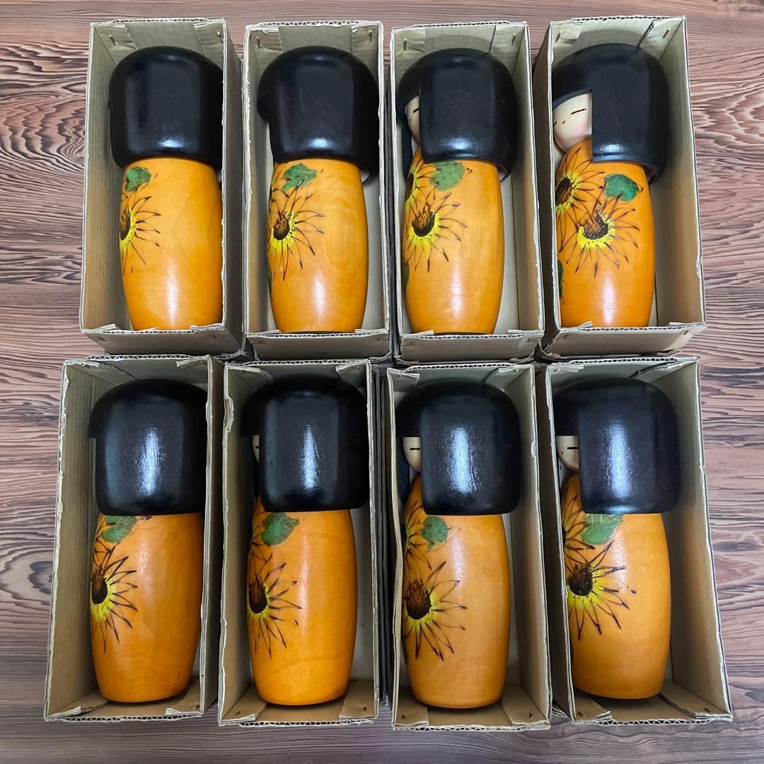 近代こけし【花映】真一郎作　8体セット　まとめ売り