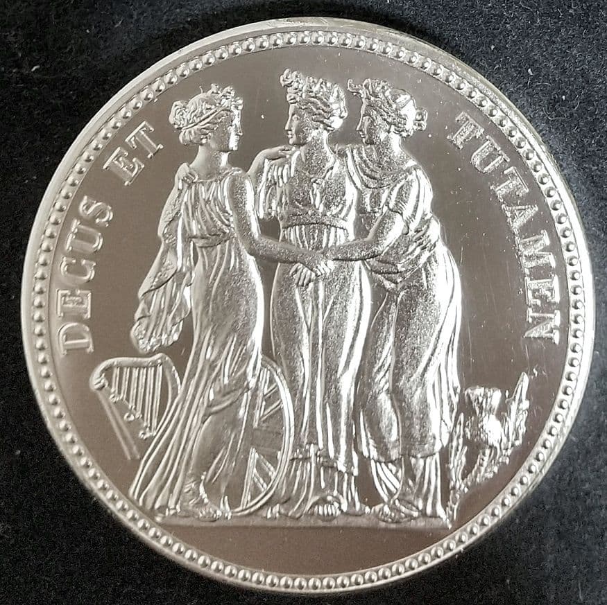 希少 スリーグレイセス ジョージ3世 ピエフォー 銀メッキ  メダル