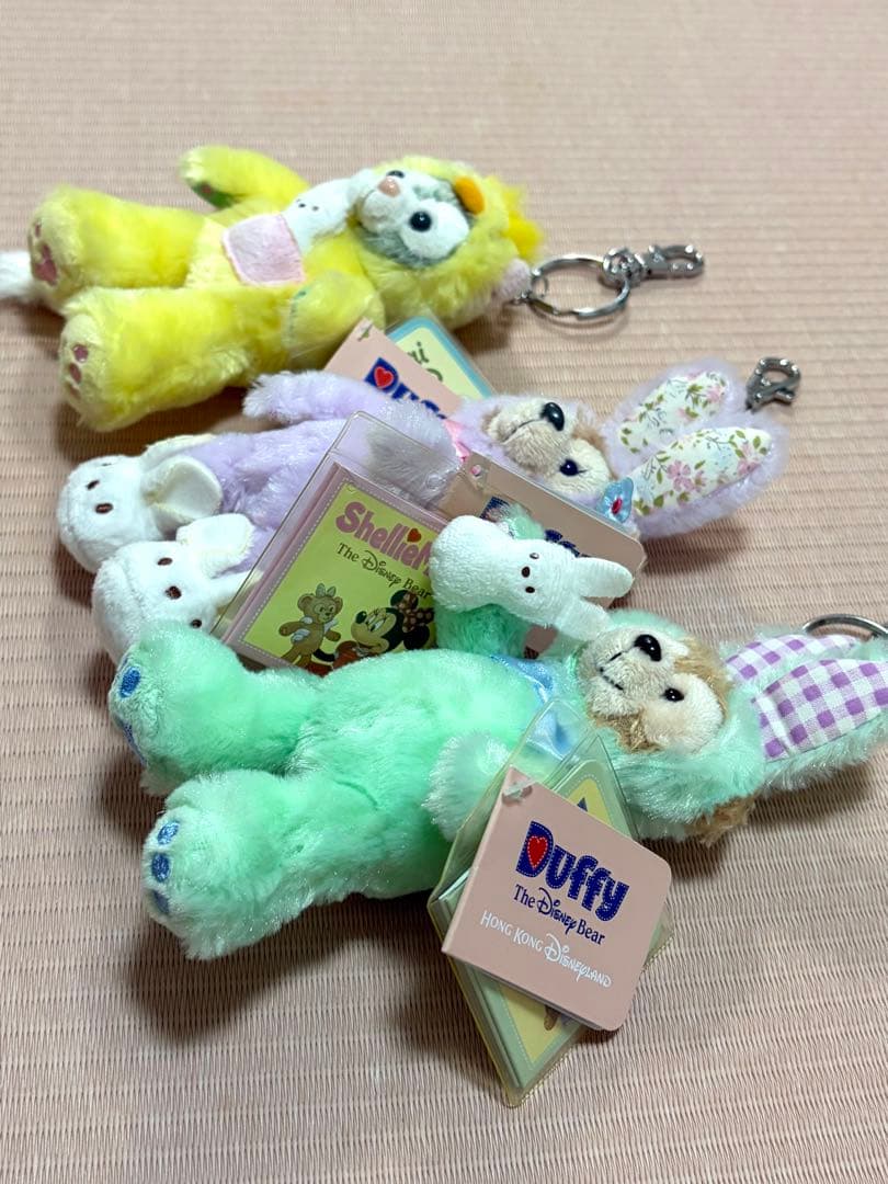 新品★香港ディズニーランド★ぬいぐるみキーチェーン3点セット★イースター2017