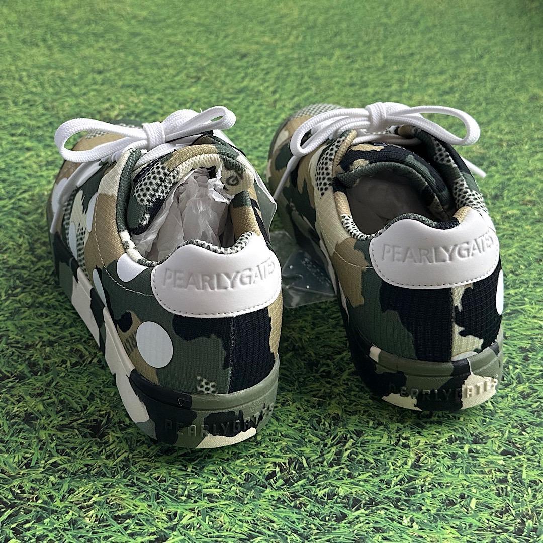 559 パーリーゲイツ 定価35200円 ゴルフシューズ 23.0cm カモフラ