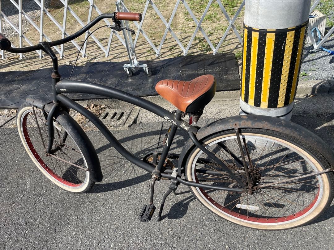 ビーチクルーザー 自転車 黒 26インチ