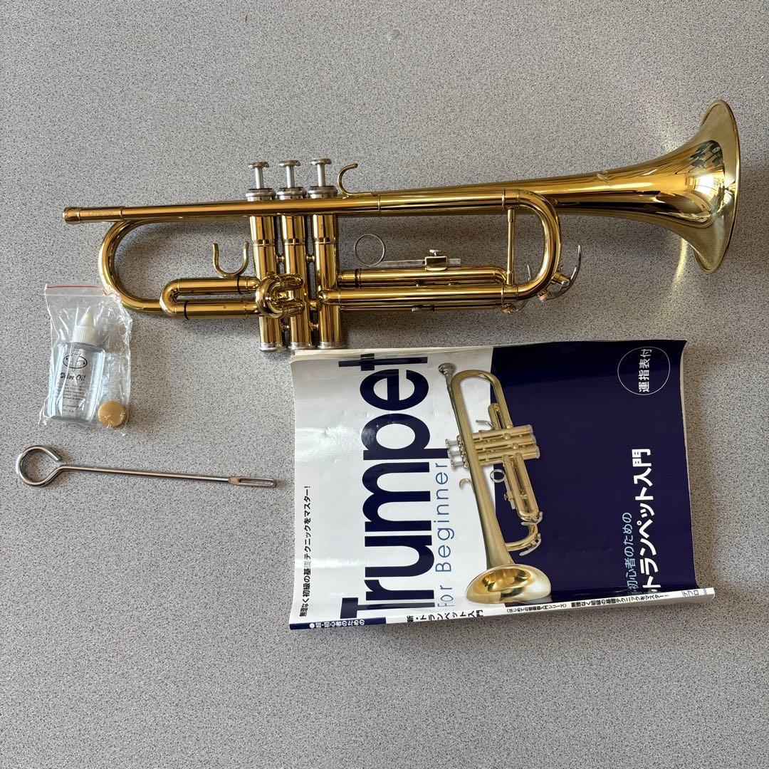 〔期間限定値下げ〕トランペット 3バルブ 本体＋ケース +初心者入門本セット