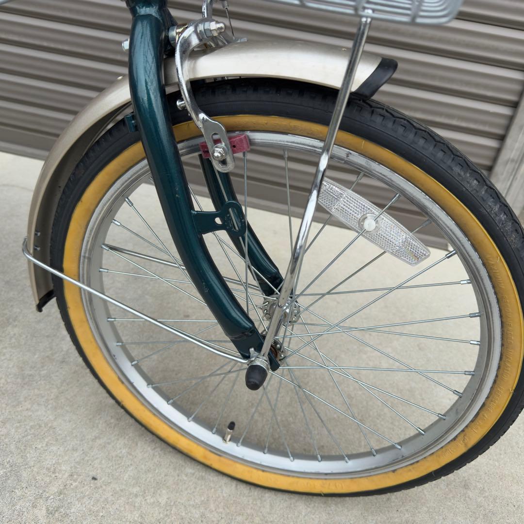 CAPTAIN STAG 折りたたみ自転車 ダークグリーン