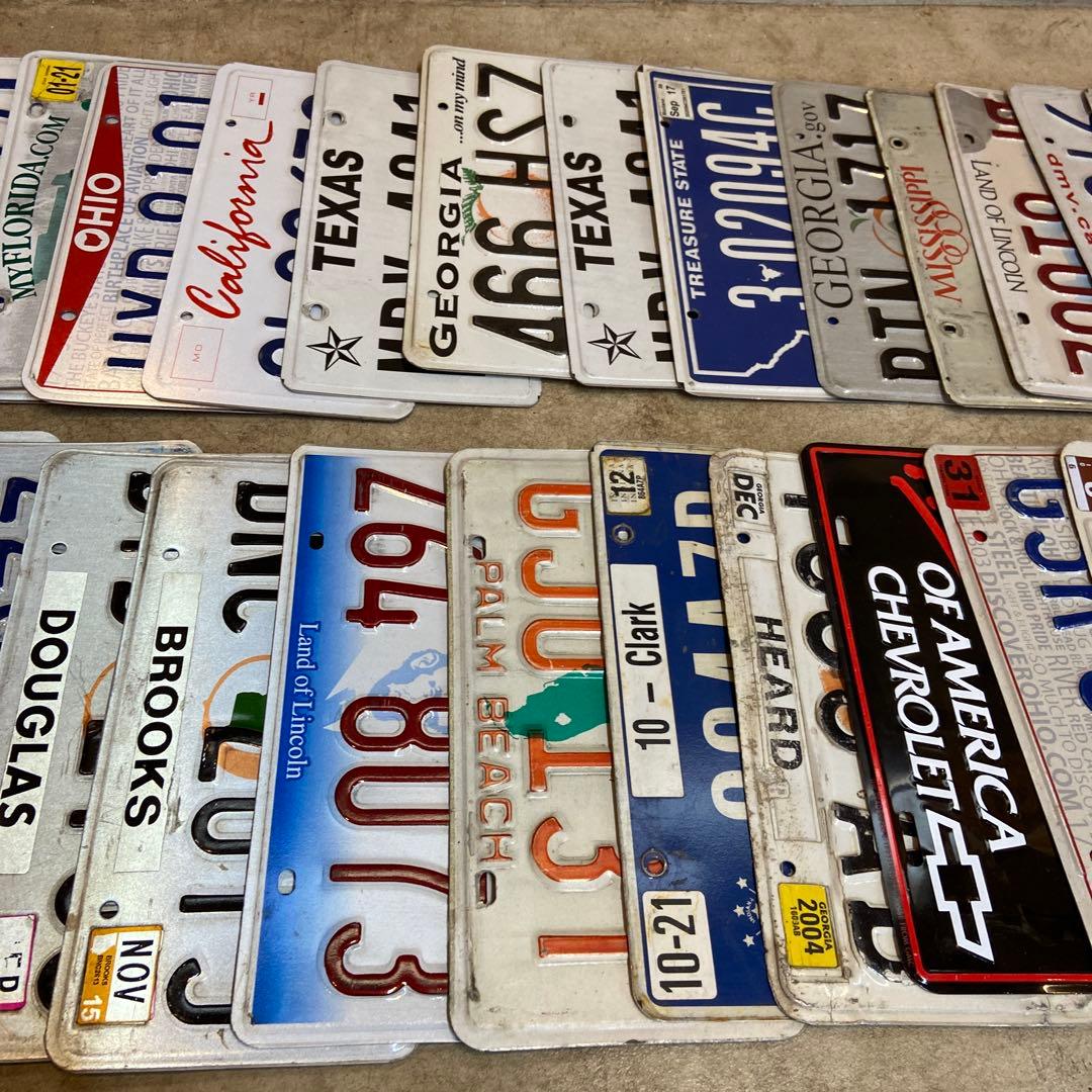 アメリカヴィンテージ雑貨　ナンバープレート　まとめ売り　32枚