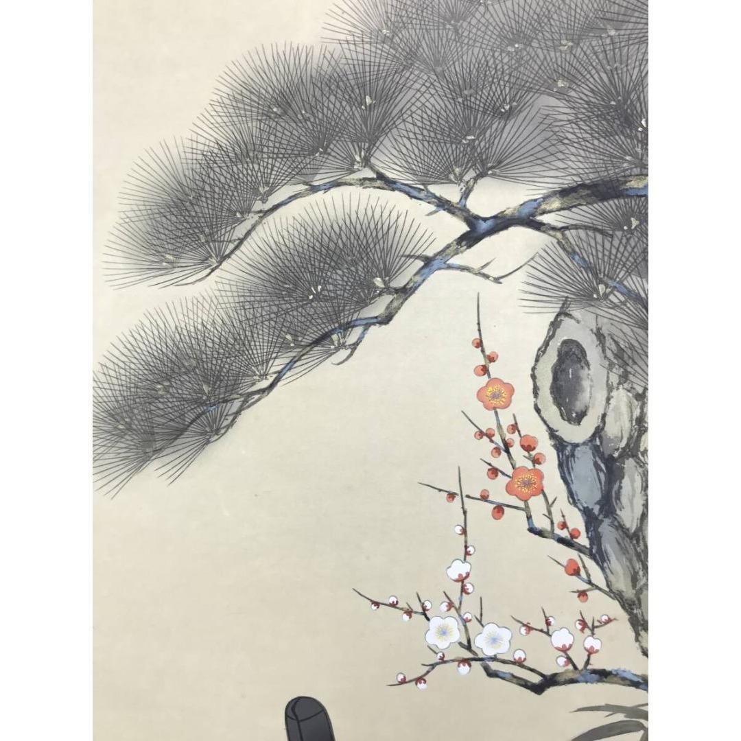 真作/西川春容/菅公御尊像/人物図/学問の神/菅原道真/掛軸☆宝船☆AK-622