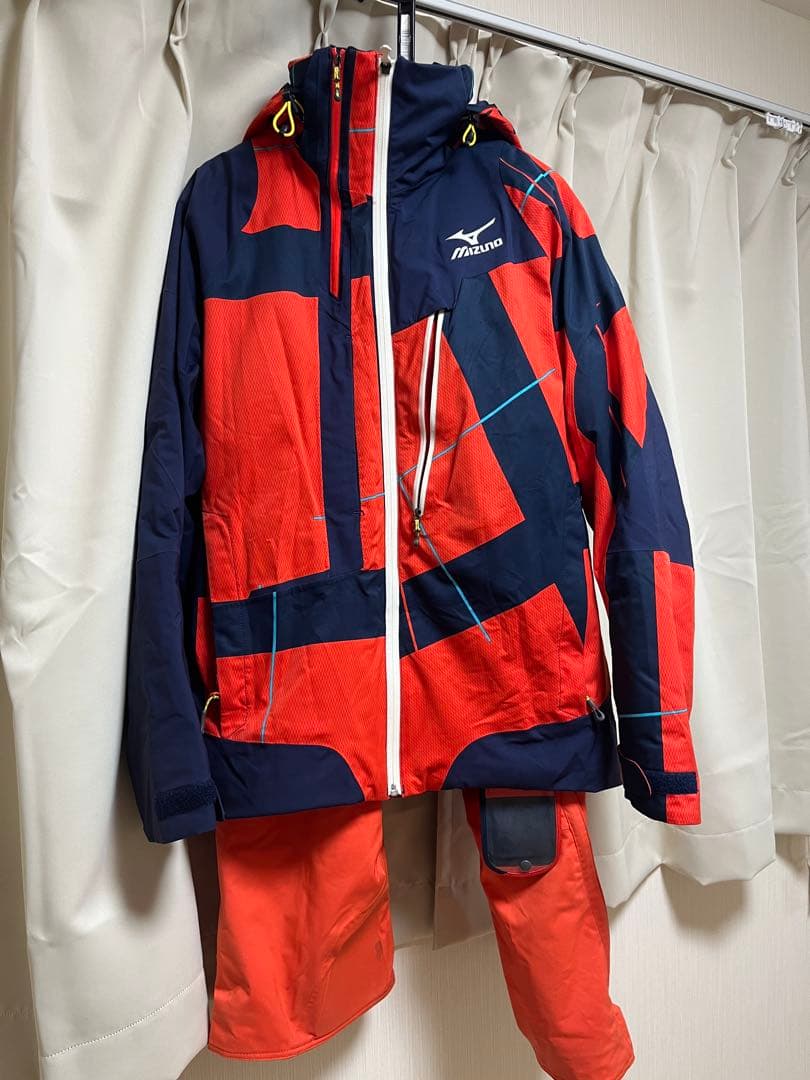 s*u様 ミズノ スキー RACING TEAM 上下セット L オレンジ-ネイ