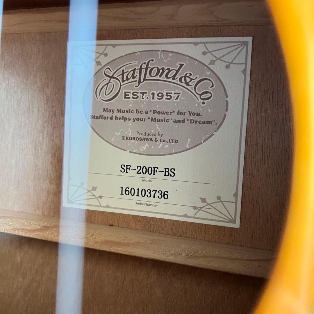 91美品✨　Stafford SF-200F-BS ギター